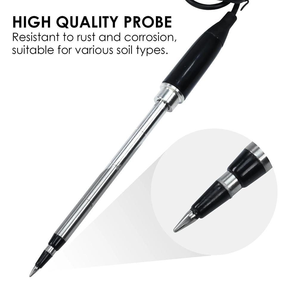 2 In 1 Digital EC/Temp Soil Tester 0.00~4.00mS/cm Conductivity Meter High Accuracy Sensor with ATC for  Planting Gardening