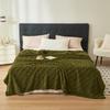 Waffle Soft Multicolor Fleece Throw Blanket Warm For Home Comfort And Warmth