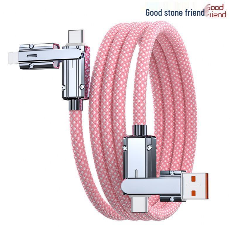 4-in-1 Braided Type-C Fast Charging & Data Cable for Mobile Phones