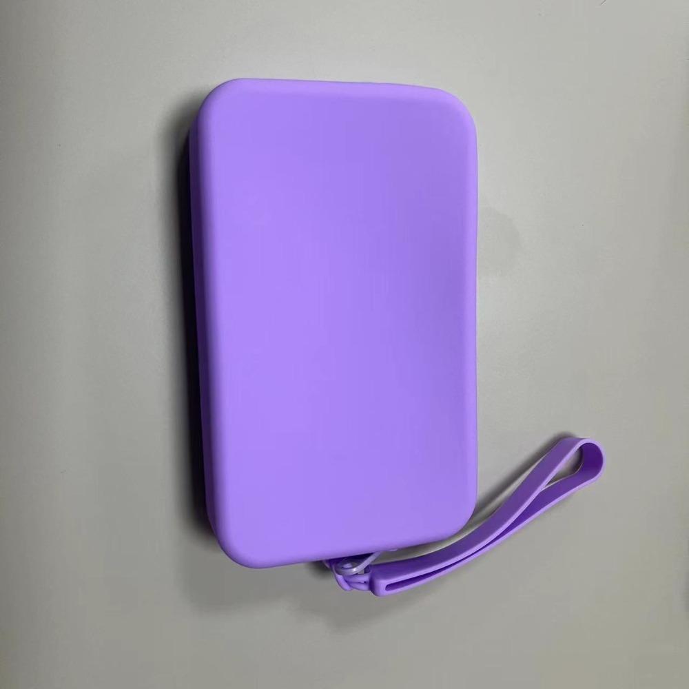 

New Multifunction Rectangular Wallet Silicone Waterproof Carrying Handbags Space Saving Coin Purse Women фіолетовий