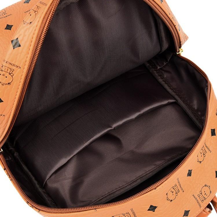 

2025 new cute bear print backpack foreign commuter schoolbag fashionable versatile large capacity lightweight backpack Size [Bottom Length 28 Height 34] Large Capacity чорний
