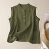 Women's Retro Artistic Cotton Linen Casual Loose Versatile Elegant Vest