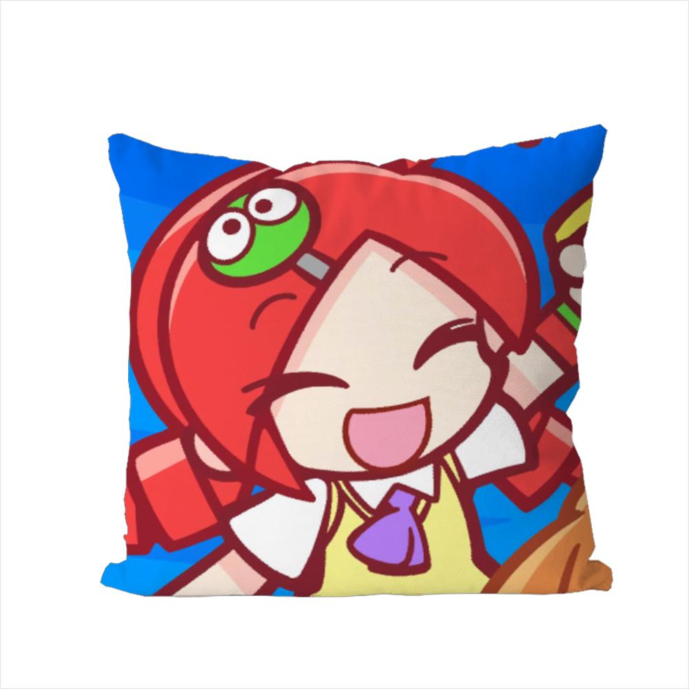 Puyo Pop Fever Pillow Case For Car Sofa Decorative Home Doublesided Print Plush Square Throw Pillow Cushion Cover