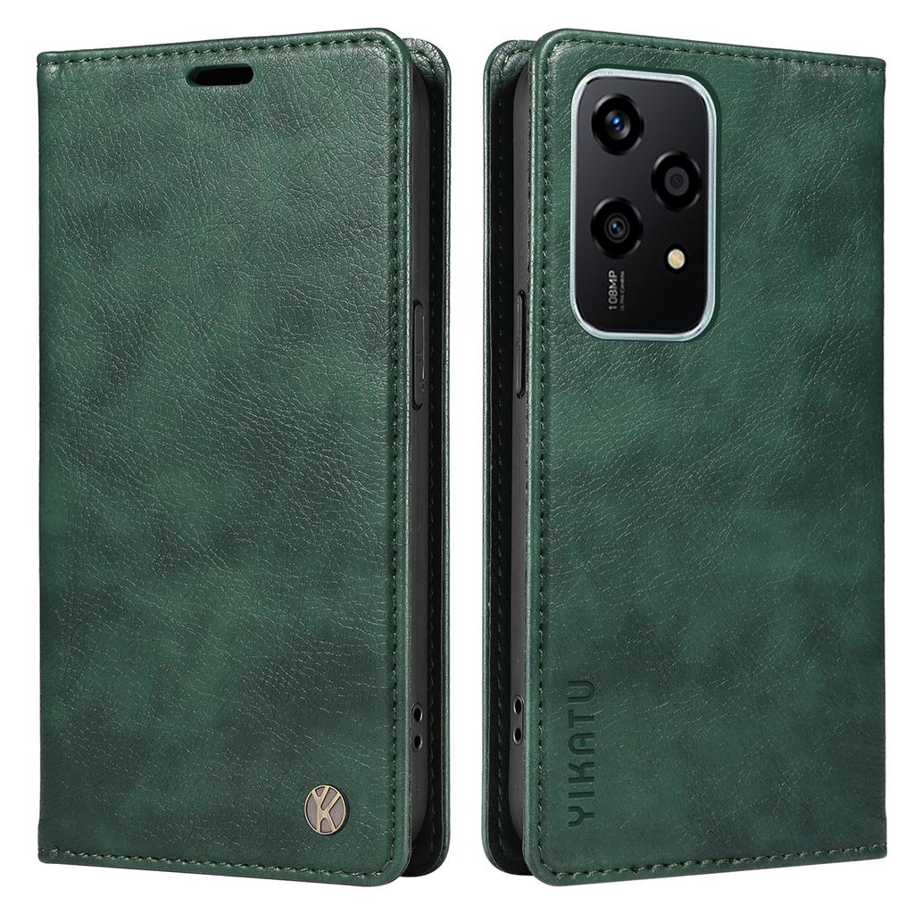 YIKATU YK-006 For Honor 200 Lite Wallet Case Litchi Texture Leather Magnetic Absorption Phone Cover