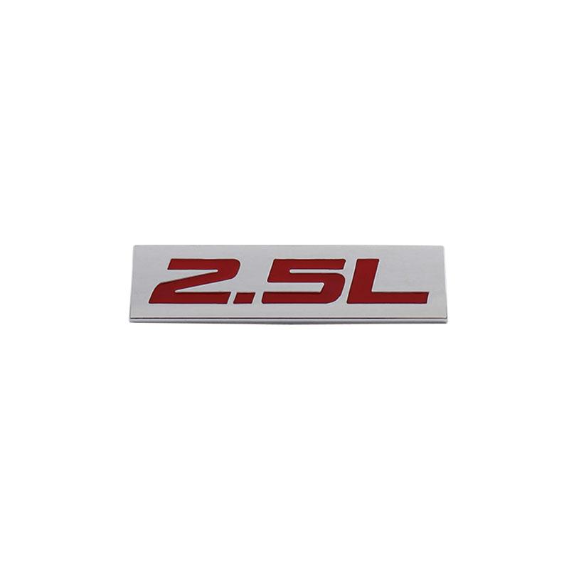 

Premium 2.5L 2.5 L for Universal car Engine Hood Fender trunk Tail Rear Bonnet Nameplate Decal Emblem Badge Sticker ban-chrome-red