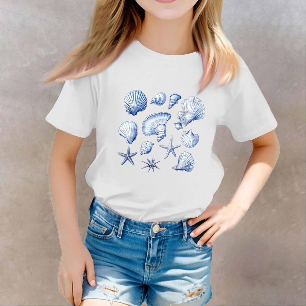 Toddler Girl Boy T-Shirts Kids Top Boys And Girls Printed Short Sleeved T-shirt