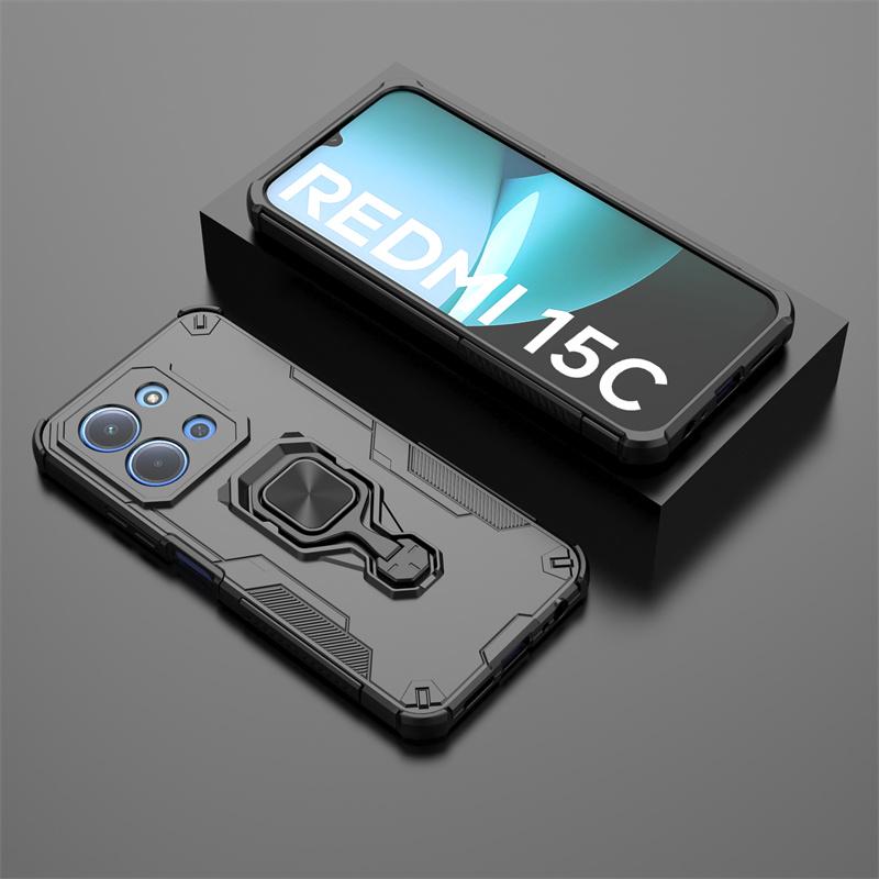 Pro Xiaomi Poco C85 Pouzdro Nárazuvzdorné Magnetický Kroužek Brnění Pouzdra na Telefon pro PocoC85 Poko Little C 85 85C Stojánek Zadní Kryt