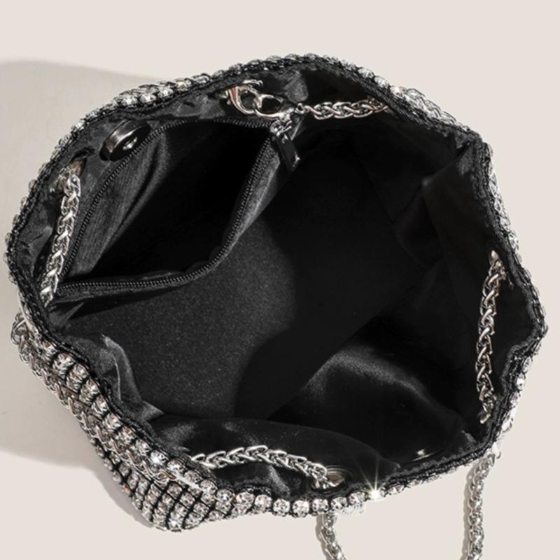 shiny diamond small bag women's new fashionable high-end shoulder chain bag diamond-encrusted messenger bucket women's bag