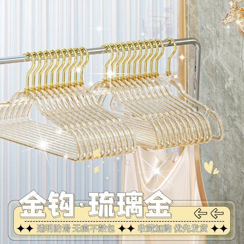 

Premium Crystal Clear Plastic Hangers - Hangers for Wardrobe Organization,Garment Storage,Smooth & Durable,Home & Apartment Use
