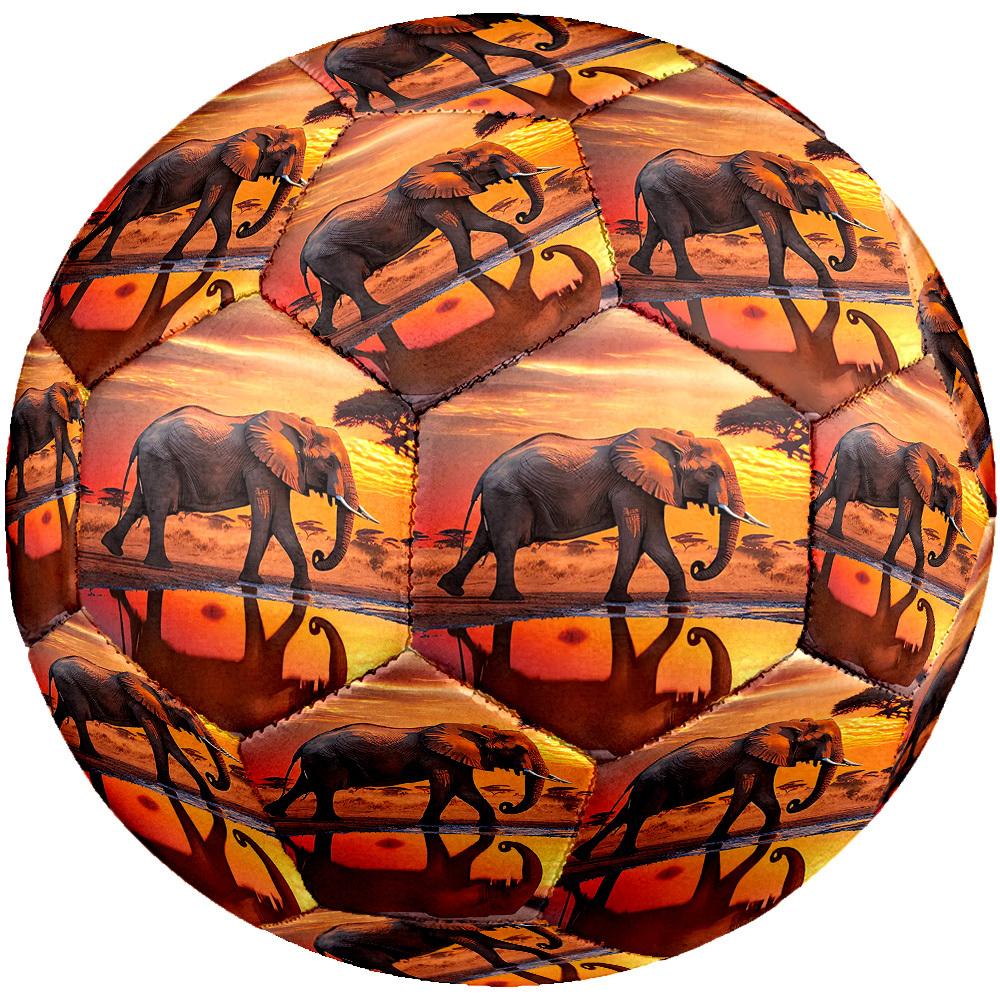 1pc African Sunset Elephant Size 5 Soccer Ball Professional Match Training Football Indoor &Outdoor Sports Ball Lightweight Durable c6568