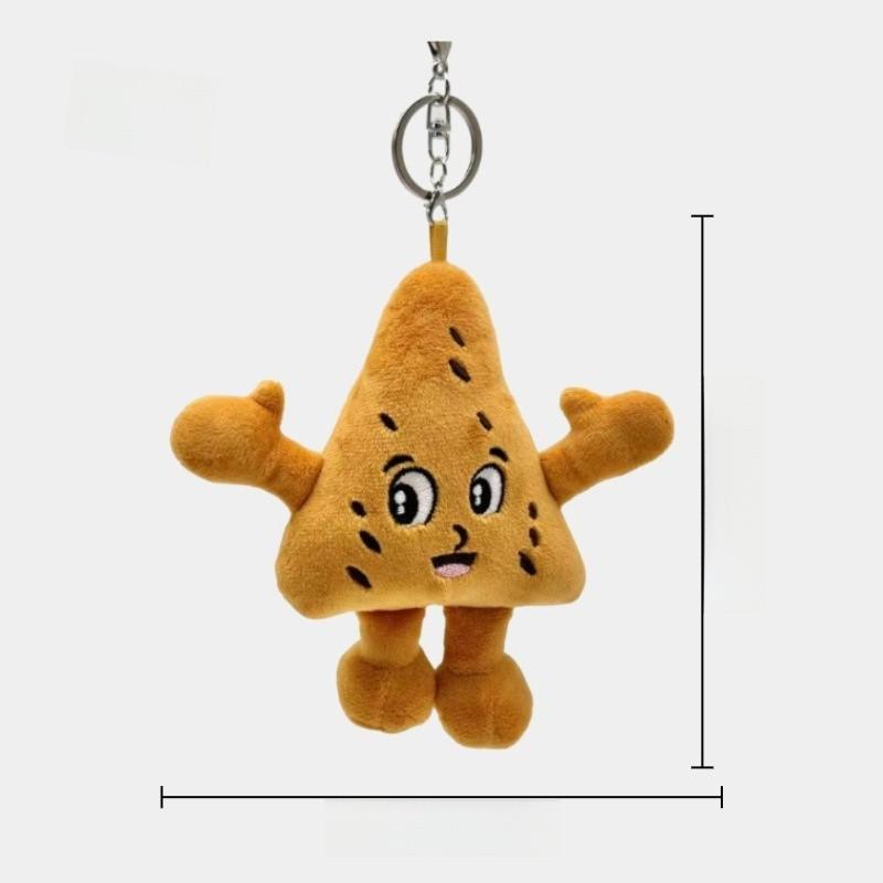 Short Plushies Cava Pile Plush Keychain Doll With Design For Gift And Collection