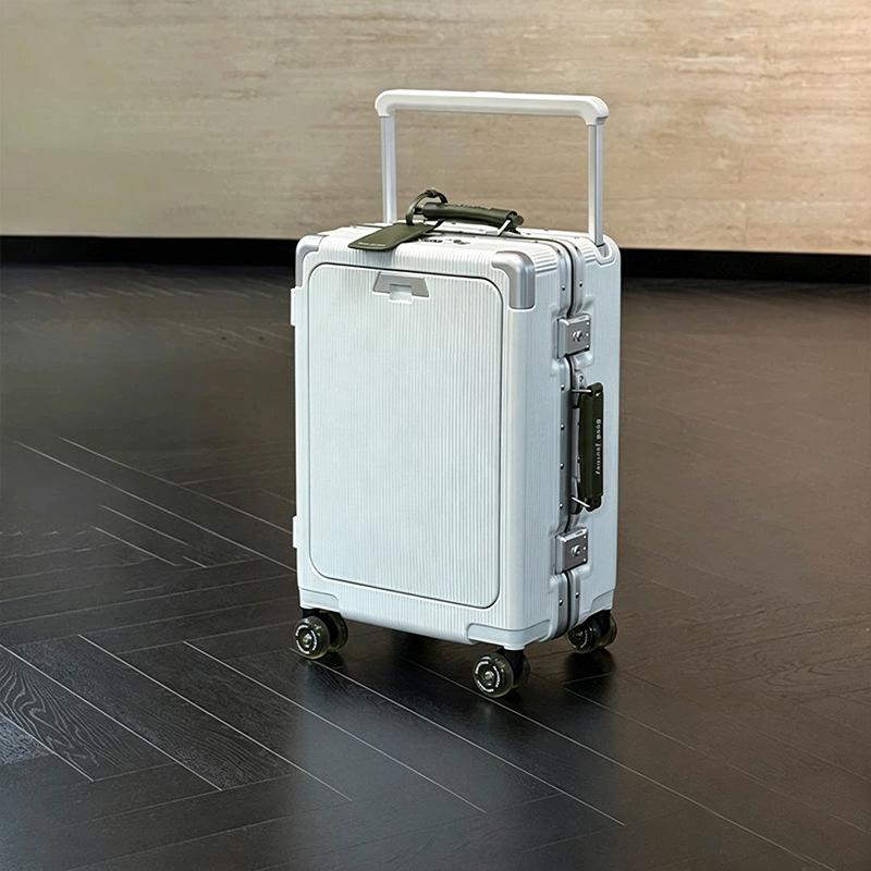 Drop-Resistant 24" Front-Opening Suitcase Set with Lock (20" Carry-On Included)