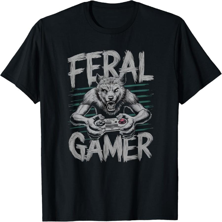 Feral Werewolf Mythical Beast Monster For Gamers Horror T-Shirt XXXXXL чёрный