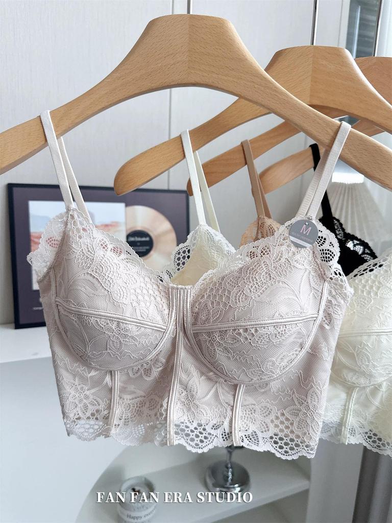 Spring/Summer 2026 Sexy Lace Strapless Padded Bra Vest for Women