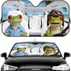 Frog Car Crew Sun Visor Reusable Aluminum Foil Car Windshield Sun Visor UV Protector Heat Insulation Cover Shade