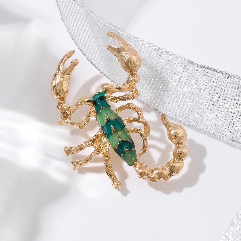 

Роскошная винтажная брошь-скорпион женская унисекс привлекательная булавка в виде насекомого животного повседневные аксессуары для одежды для вечеринок подарки
