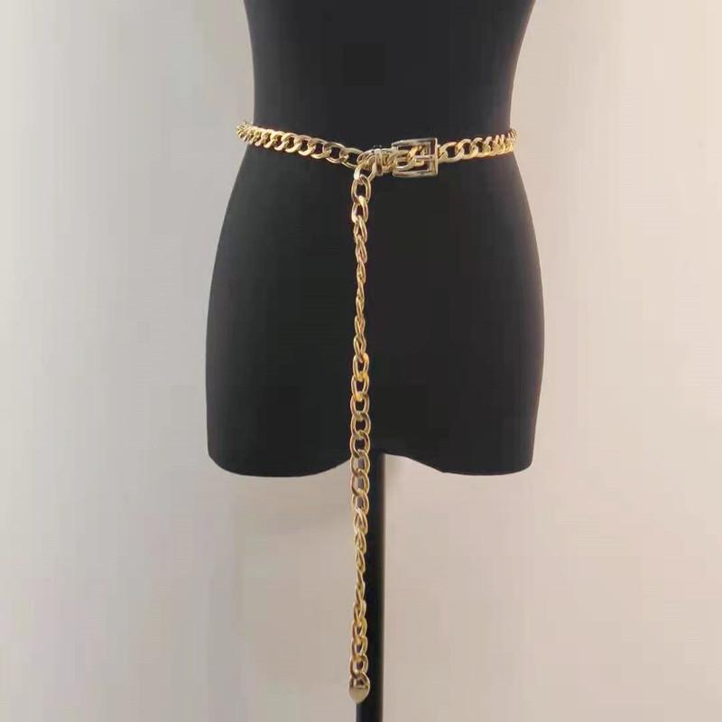 Waist Chain for Women Retro Sexy Fashion Multi-layer Body Chain Personalized Geometric Trendy Metal Chain European and American Waist Chain