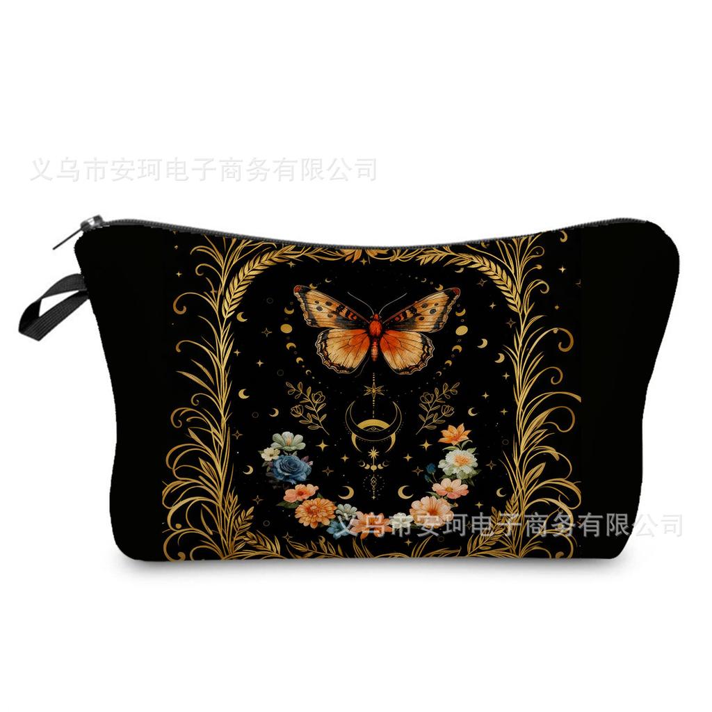 Butterfly Printing Makeup Bag, Nail Polish Storage Bag, Washable Toilet Bag for Daily Travel