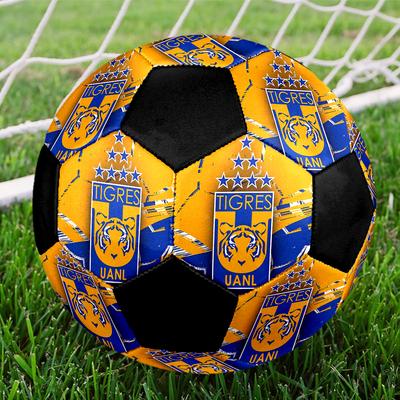 SIZE 5 León FC Soccer Ball Colorful All Ages Machine Stitched PVC Competition Ready Durable High-Bounce