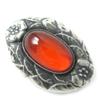 Tolle Brosche Klassisch Silber orange SV925 Damen 51 Gebraucht