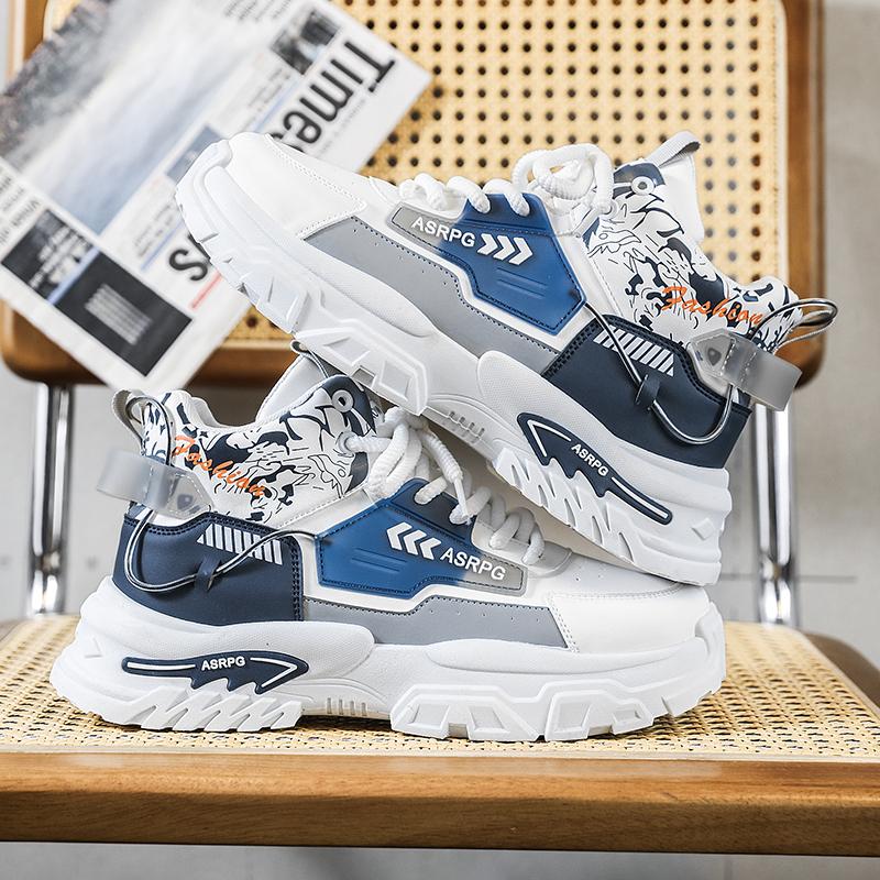 New Men's Fashion Casual Low Top Sports Shoes Students Thick Sole Comfortable Sneakers Boys Male Classic Breathable Basketball Shoes