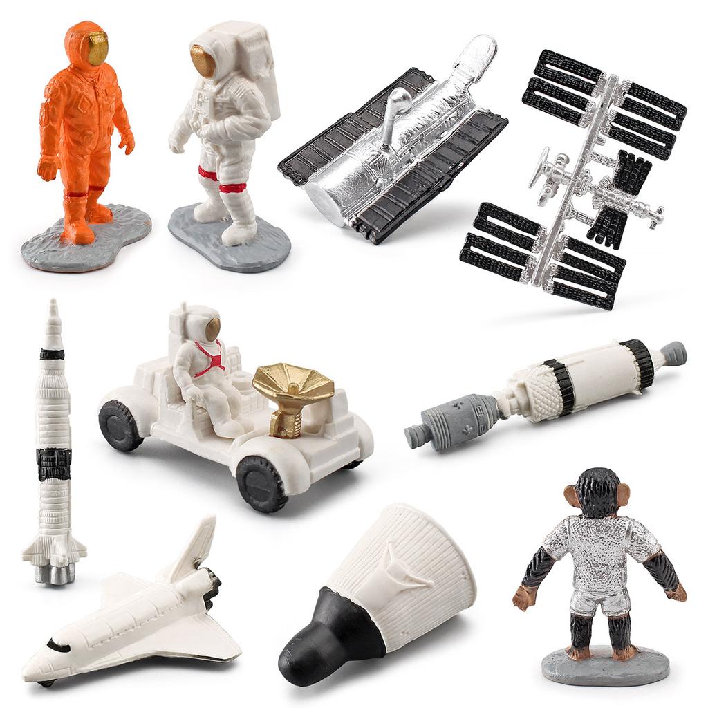 Simulation Of Space Capsule Model Astronaut Satellite Rocket Telescope Exploration Space Scene Static Ornament
