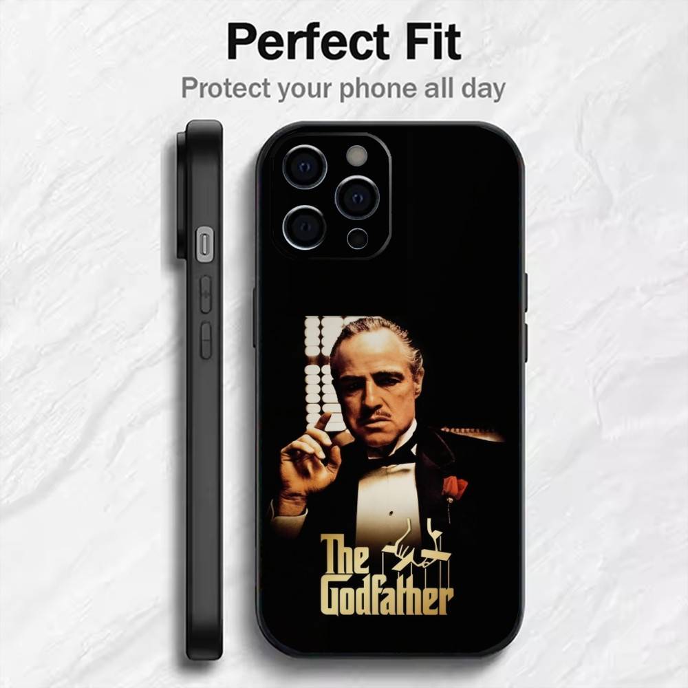 

Vito Corleone The Godfather1 Phone Case For iPhone17,16,15,14,13,12 Plus,Max Soft Silicone Black Cover iPhone16