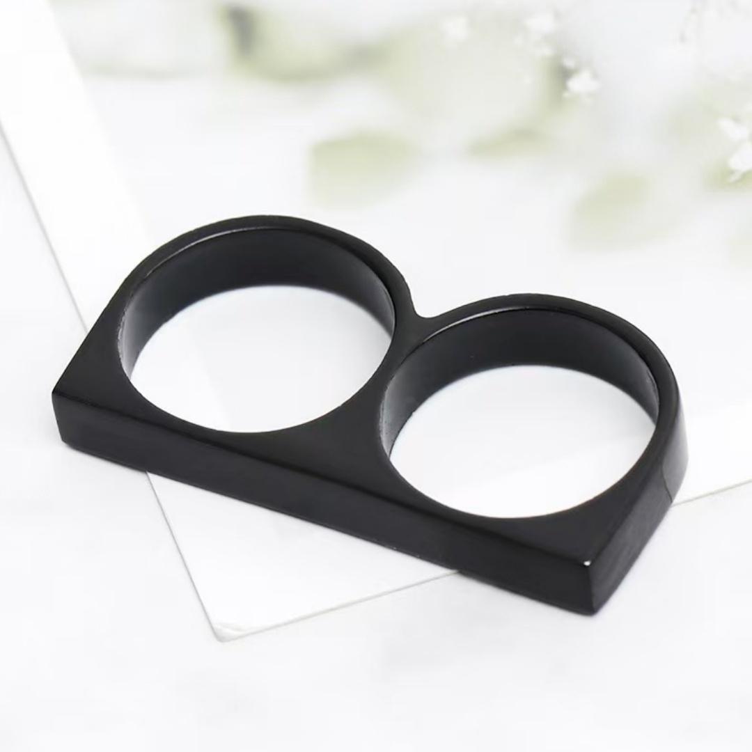 

Мужское кольцо личности, диско-аксессуар, кольцо из сплава на два пальца, модное стильное украшение для руки