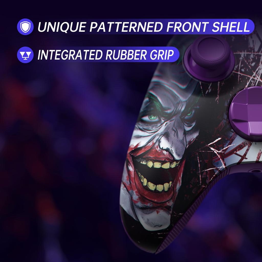 The eXtremeRate ASR Circle Ring Full Shell Button Kit Is Compatible with Xbox Core Controllers and Features a 3D Diamond Pattern Soft Rubber Grip and