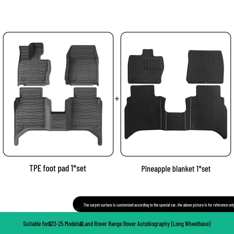 Eco-Friendly TPE Car Floor and Trunk Mats for 2023-2025 Land Rover Range Rover