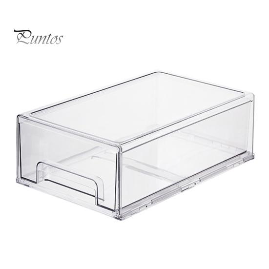 

Штабелируемый органайзер для холодильника, ящик для хранения, контейнер для хранения, прозрачный дизайн, большая емкость, пылезащитный ящик для хранения всякой всячины чистый