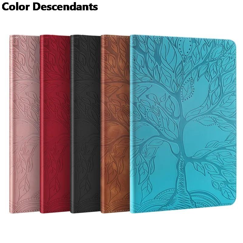 Tablet Coque for IPad A16 Case Emboss Tree Flip Wallet Stand Cover for Funda IPad 11 11th Generation 2025 Case Capa