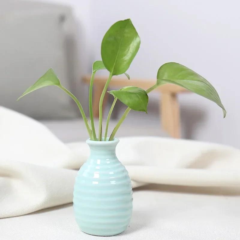 1PC Mini Modern Flower Vase Home Flower Arrangement Living Room Origami Ceramic Plastic Nordic Style Home Decor Ornament