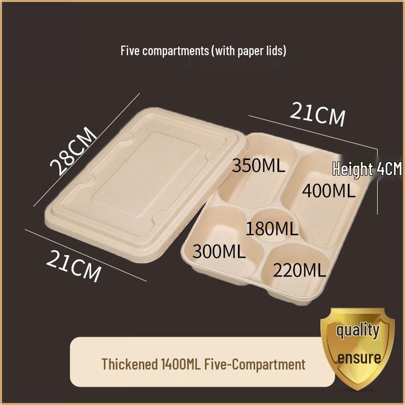 Disposable Pulp Meal Prep Containers