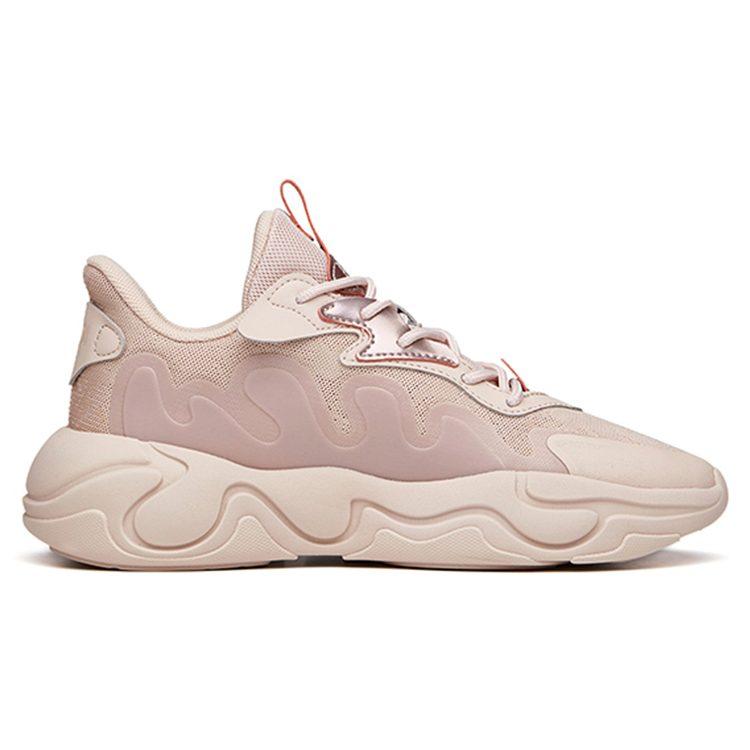 Anta Chao Worship 2.0 Casual Cushioning Slip Resistant Abrasion Resistant Low Top Chunky Sneakers Women's Wheat Flour 122138840-2