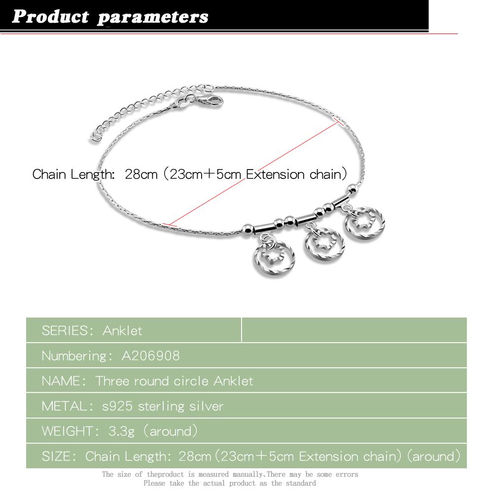 100 % 925 Sterling Silber Pflaume Blume Fußkettchen Frauen Sommer Strand Barfuß Sandalen Armband am Bein Fuß Schmuck