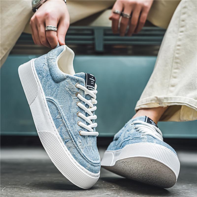 Men's Canvas Shoes Board Shoes Fashionable Versatile Pattern Printed Casual Sports Shoes Casual Comfortable Running Sneakers