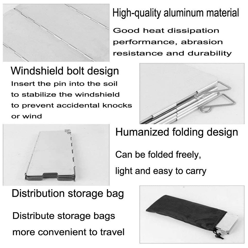 NEW 10 Plate Foldable Aluminum Outdoor Stove Wind Burner