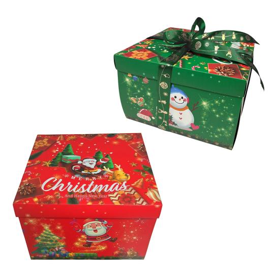 5-Layer Christmas Gift Box Explosion Gift Box with Bow Ribbon DIY Scrapbooking Surprise Container for Anniversary Snacks Jewelry Creative Memories