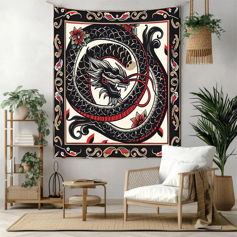 Dragon Wall Decor Tapestry Art For Pet Memorial Birthdaywedding Party Backdrop Family Gift