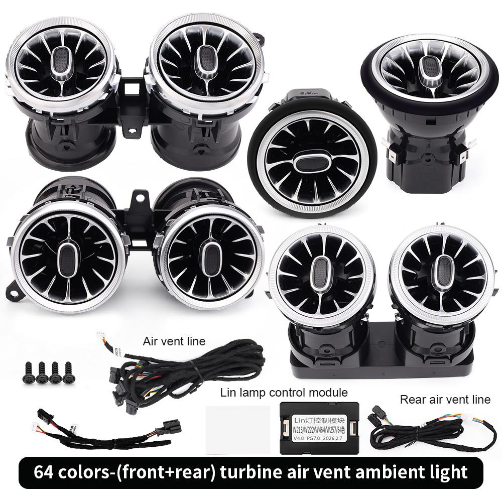 For Mercedes Benz C238 W238 E-Class Coupe Accessories Air Vents LED Ambient Light Car Interior Decoration Atmosphere RGB 64Color Neon Lights 4