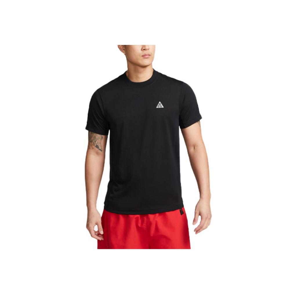 Nike Dri-Fit Adv ACG Goat Rocks Logo Graphic Crew Neck T-Shirt Men Tops Black DX7883-010