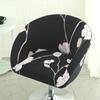 Bar Low Back Stool Chair Cover Printed Elastic Chair Cover Jacquard Wear-Resistant Bedroom Restaurant Hotel Dining Chair Cover