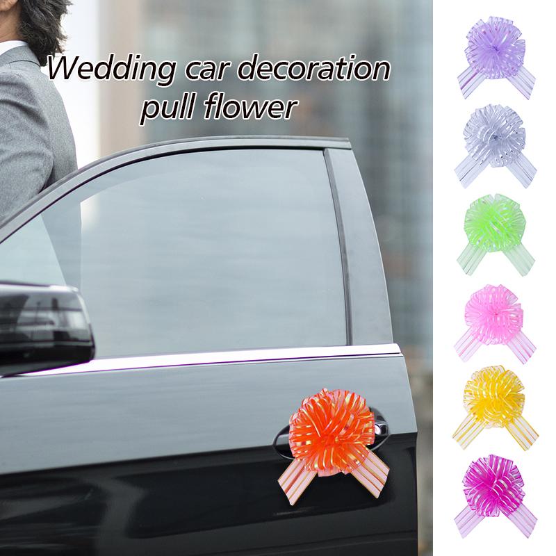 20pcs Car Decor DIY Pull Flower Ribbons Wedding Car Birthday Party Decor Gift Packing Romantic Home  Gauze Drawing