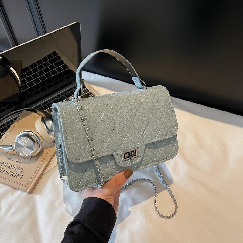 Rhombus chain small square bag women's bag new versatile shoulder messenger bag simple portable underarm bag