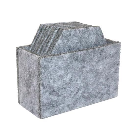 8 Stk Filtform Varme Rund Firkantet Sekskantmatte Isolert Cup Coaster Bord