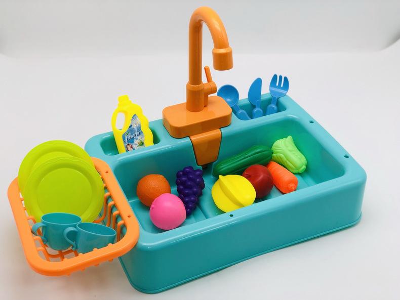 Children's Electric Dishwashing Station Pretend Play Kitchen Toy