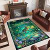 Frog Theme Crystal Velvet Floor Rug Personalized Custom Name Text Warm Carpet Home Decoration