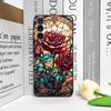 Colorful Glass Style Rose Flower Pattern Phone Case for Motorola Moto Edge 50 Fusion 60 Stylus 40 30 Neo G75 G85 G84 G54 Covers