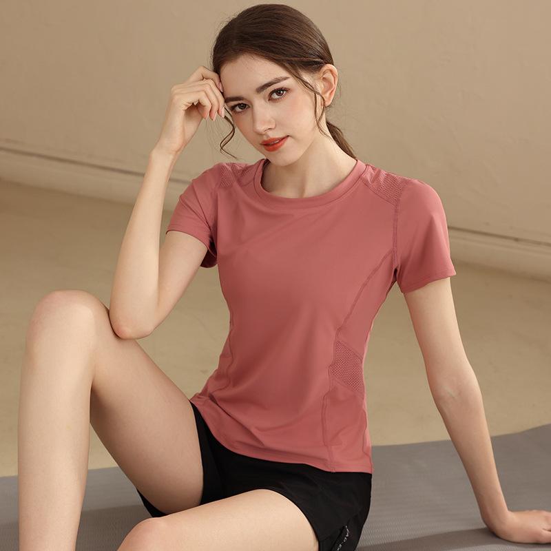 Yoga Short-sleeved Women's Summer Loose and Thin Professional Sports Training Top Outdoor Fitness Morning Running Quick-drying T-shirt